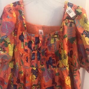 Disney Parks Encanto Orange Print Dress